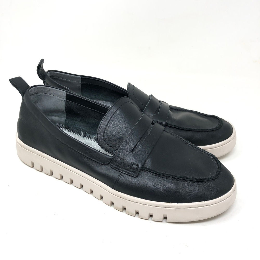 Vionic‎ Womens 9 Uptown Loafer Black Leather Lug Sole Slip On - Need Insoles